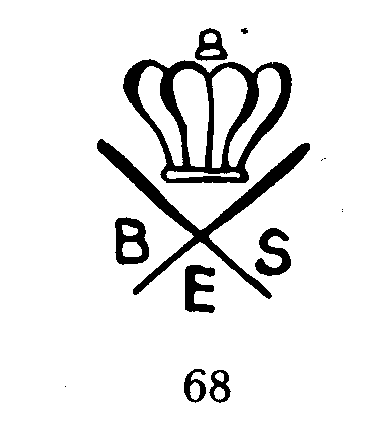 Krone mit Kreuz darüber Diagonalkreuz mit BSE