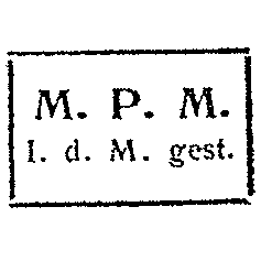 Markenzeichen MPM aus Adressbuch der Keramindustrie von 1907, Seite 136.