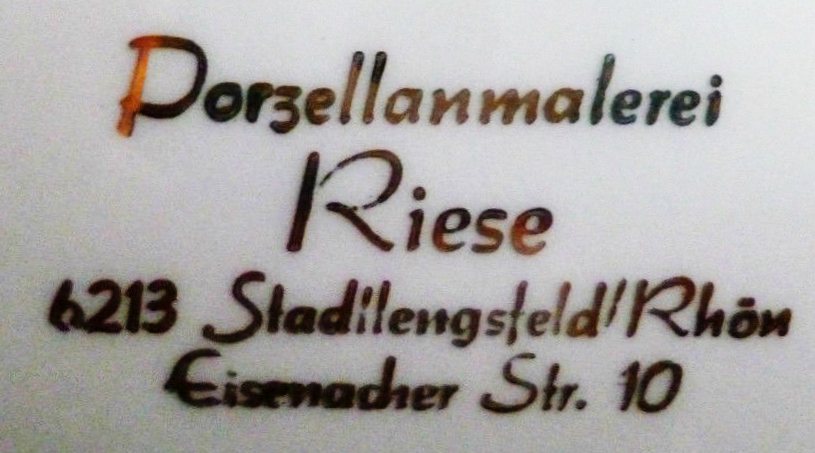 Porzellanmalerei Riese, 6213 Stadtlengsfeld/Rhön, Eisenacher Str. 10
