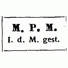 Markenzeichen MPM aus Adressbuch der Keramindustrie von 1906, Seite 124.